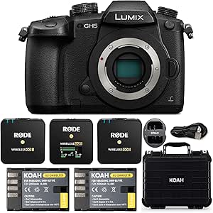 Panasonic LUMIX GH5 4K Mirrorless Camera Rode Mic Bundle
