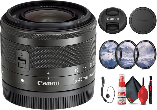 Canon 0572C002 EF-M 15-45mm STM Lens Kit (Renewed)