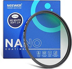 Neewer 10101917 67mm Soft White Diffusion 1/4 Filter