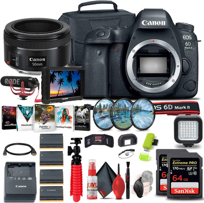 Canon 1897C002 EOS 6D Mark II DSLR Camera Bundle - Renewed