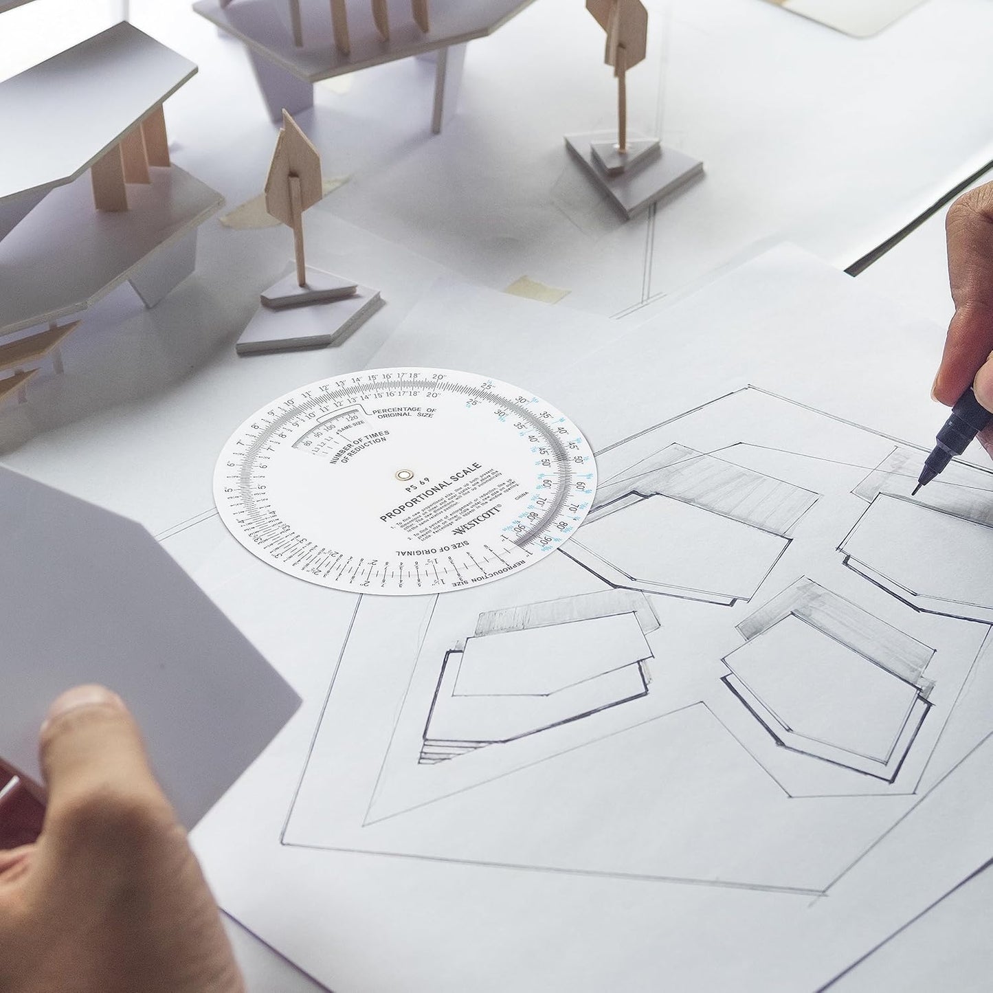 Westcott PS-69 5" Proportional Scale for Artists Designers