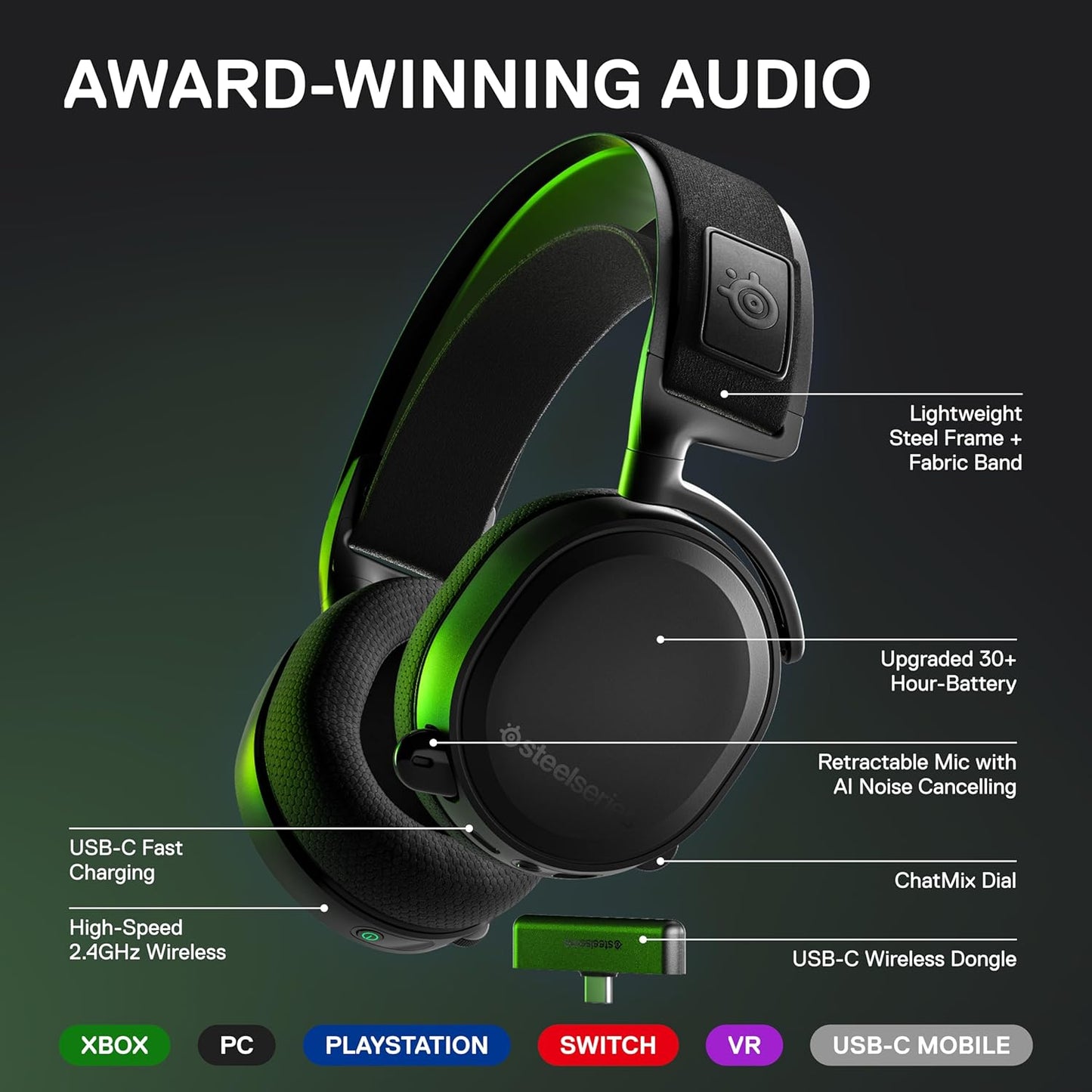 SteelSeries Arctis 7X+ Wireless Xbox Gaming Headset