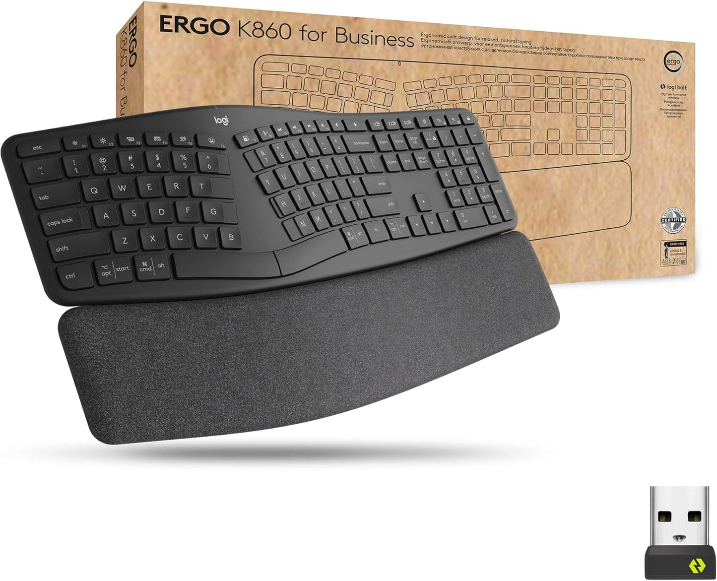 Logitech 920-010175 Ergo K860 Wireless Ergonomic Keyboard