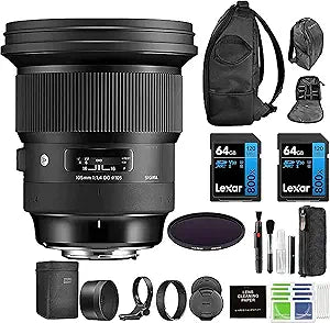 Sigma 259954 105mm F/1.4 Art DG HSM Lens for Canon