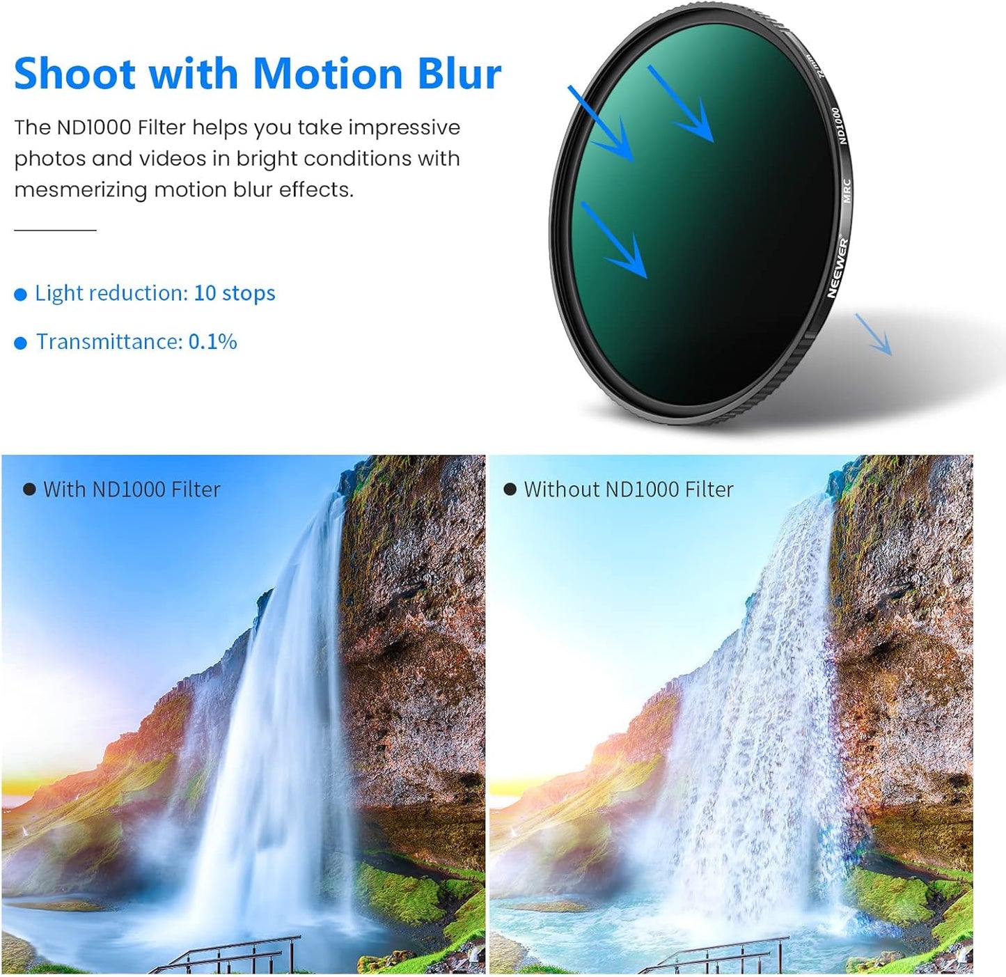 Neewer 10100452 77mm ND1000 Neutral Density Filter