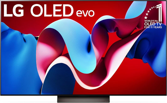 LG CRT2LGOLED65C4PUA 65-Inch OLED evo C4 4K Smart TV (Renewed)