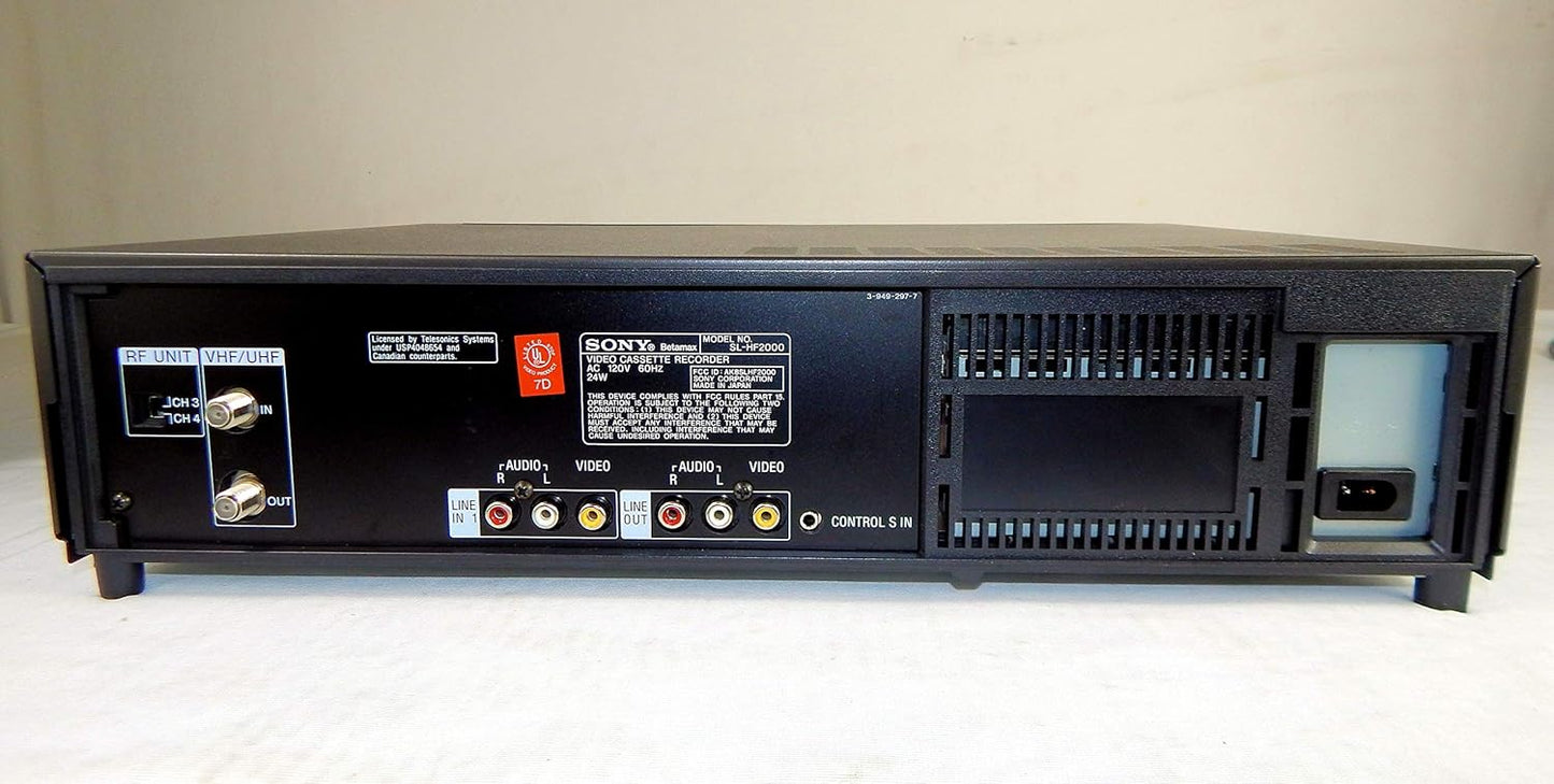 Sony SL-HF2000 Super Beta HiFi VCR - Tested & Working