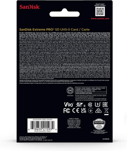 SanDisk SDSDXDM-128G-GN4IN 128GB Extreme PRO UHS-II SDXC Card