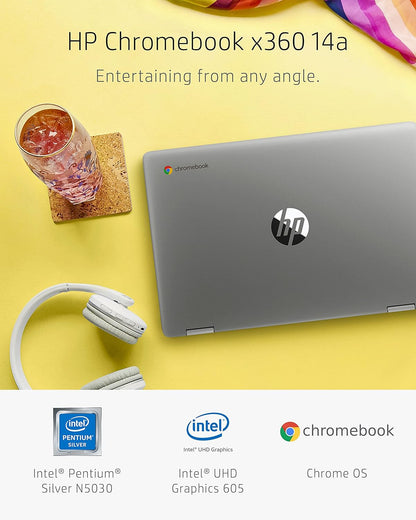 HP 14a-ca0023nr Chromebook x360 2-in-1 Touchscreen Laptop