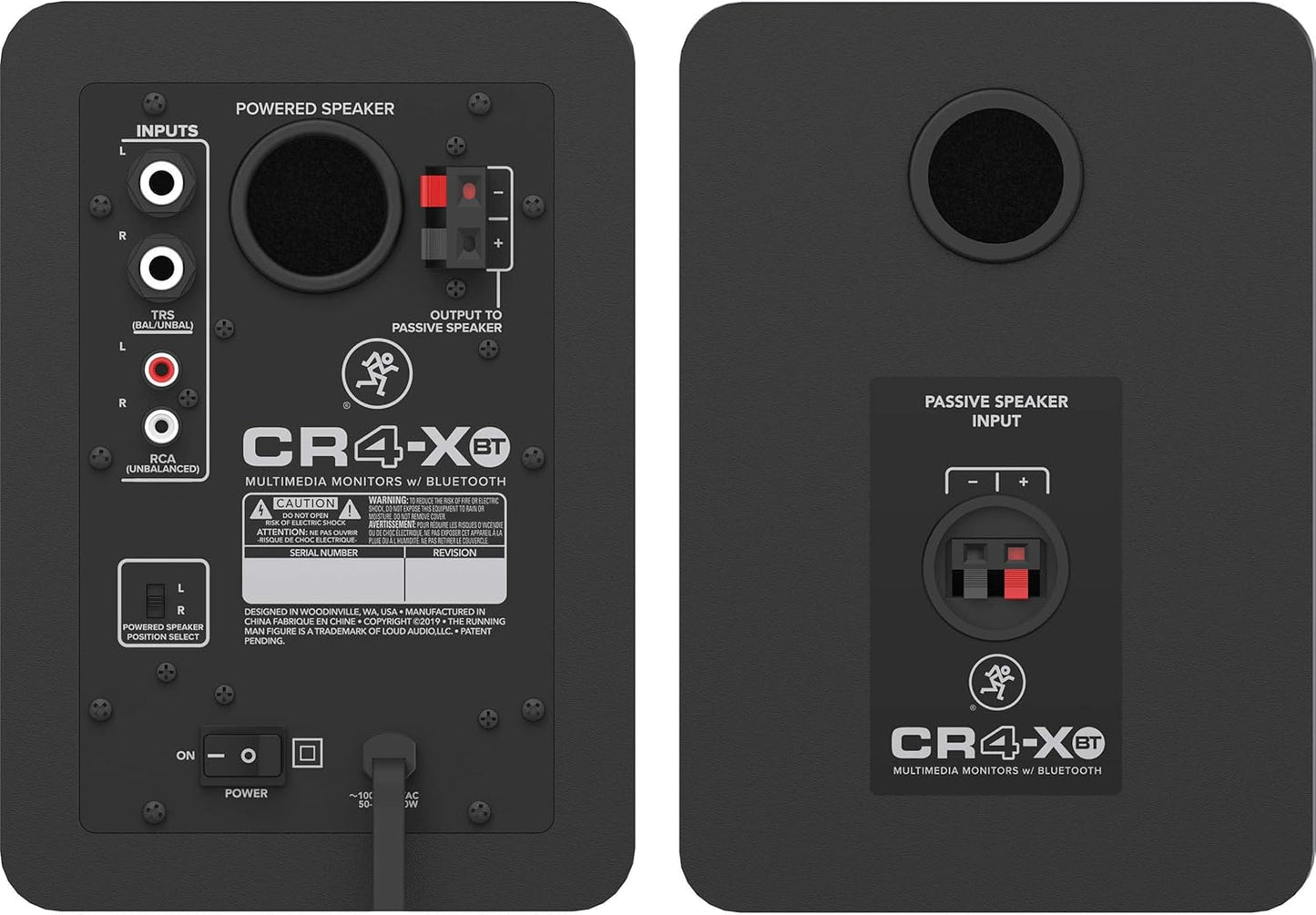 Mackie CR4-XBT 4-inch Multimedia Monitors with Bluetooth Pair