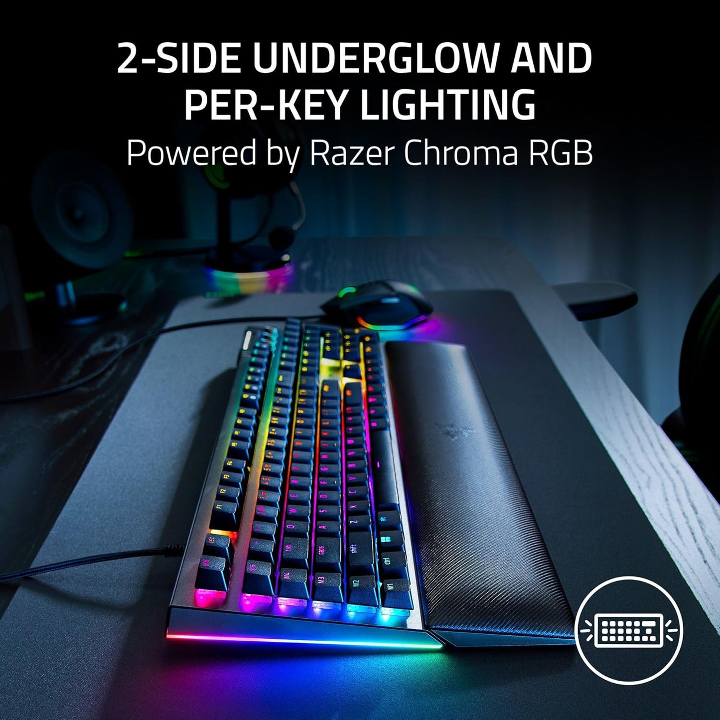 Razer Blackwidow V4 Mechanical Gaming Keyboard - Green Switches (Renewed)