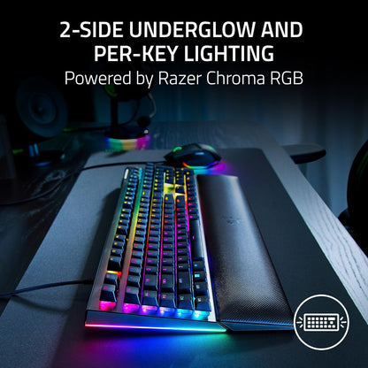 Razer Blackwidow V4 Mechanical Gaming Keyboard - Green Switches (Renewed)