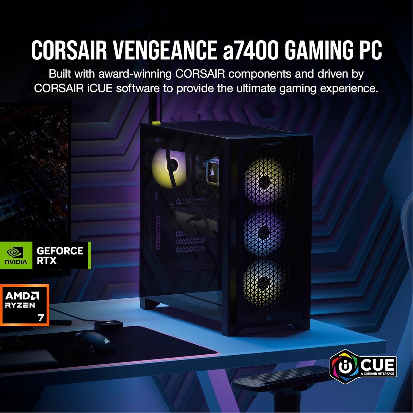 Corsair CS-9050100-NA Vengeance a7400 Gaming PC RTX 4070 Super