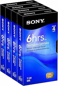 Sony 4T120VRC 120-Minute Standard VHS Tapes