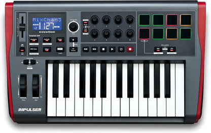 Novation AMS-IMPULSE-25 USB MIDI Controller Keyboard 25-Key