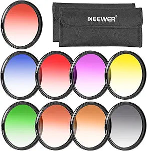 Neewer 10081055 58mm Graduated Color Lens Filter Set
