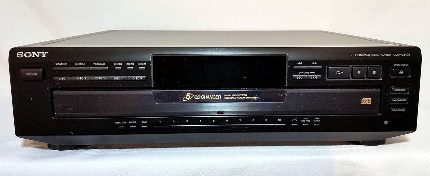 Sony CDP-CE405 5-Disc CD Changer - Remote Included