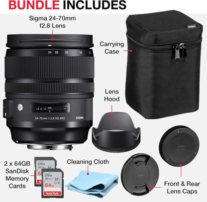 Sigma 24-70mm F2.8 Art Canon EF Lens Bundle