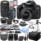 Canon 2000D Rebel T7 DSLR Camera 18-55mm & 75-300mm Lenses