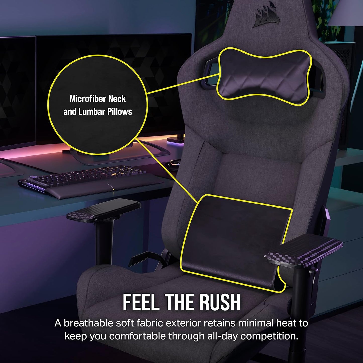 Corsair CF-9010057-WW T3 Rush Charcoal Gaming Chair