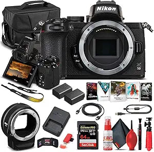 Nikon 1634 Z 50 Mirrorless Camera with FTZ Adapter Bundle
