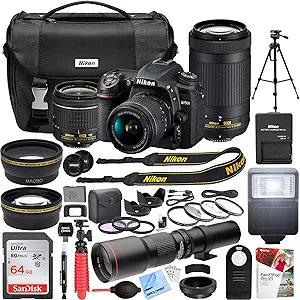 Nikon E30NKD7500LENSX2 D7500 DSLR Camera - VR Lens Bundle