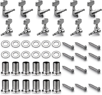 Neewer Guitar String Tuning Pegs Machine Heads - Silver
