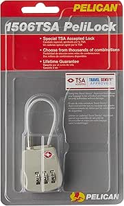 Pelican 1500-518-000 1506 TSA Lock, Gray Case Security