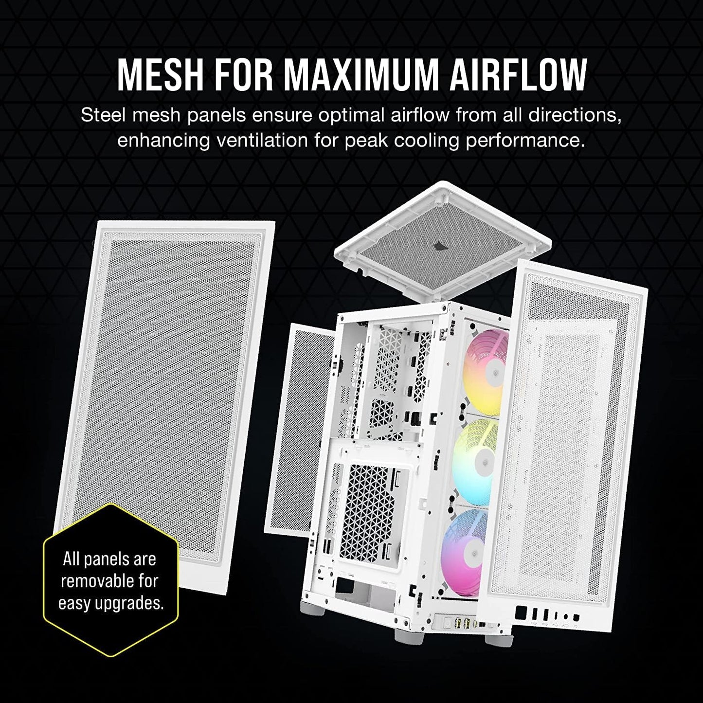 Corsair CC-9011247-WW iCUE 2000D RGB Airflow Mini-ITX Case White