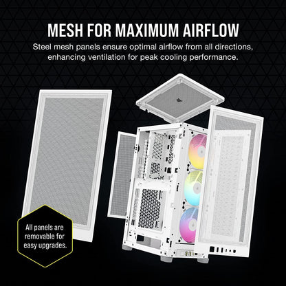 Corsair CC-9011247-WW iCUE 2000D RGB Airflow Mini-ITX Case White