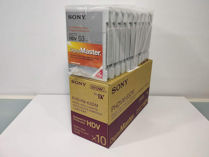 Sony 63DM DigitalMaster DV HDV DVCAM Tape 10-Pack