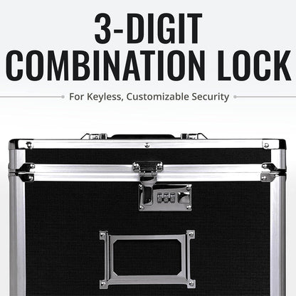 Vaultz VZ00490 Locking Vinyl Record Storage Box 50 Albums