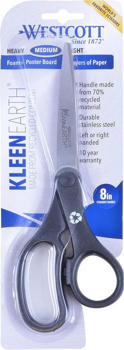 Westcott 15583 KleenEarth 8" Recycled Scissors