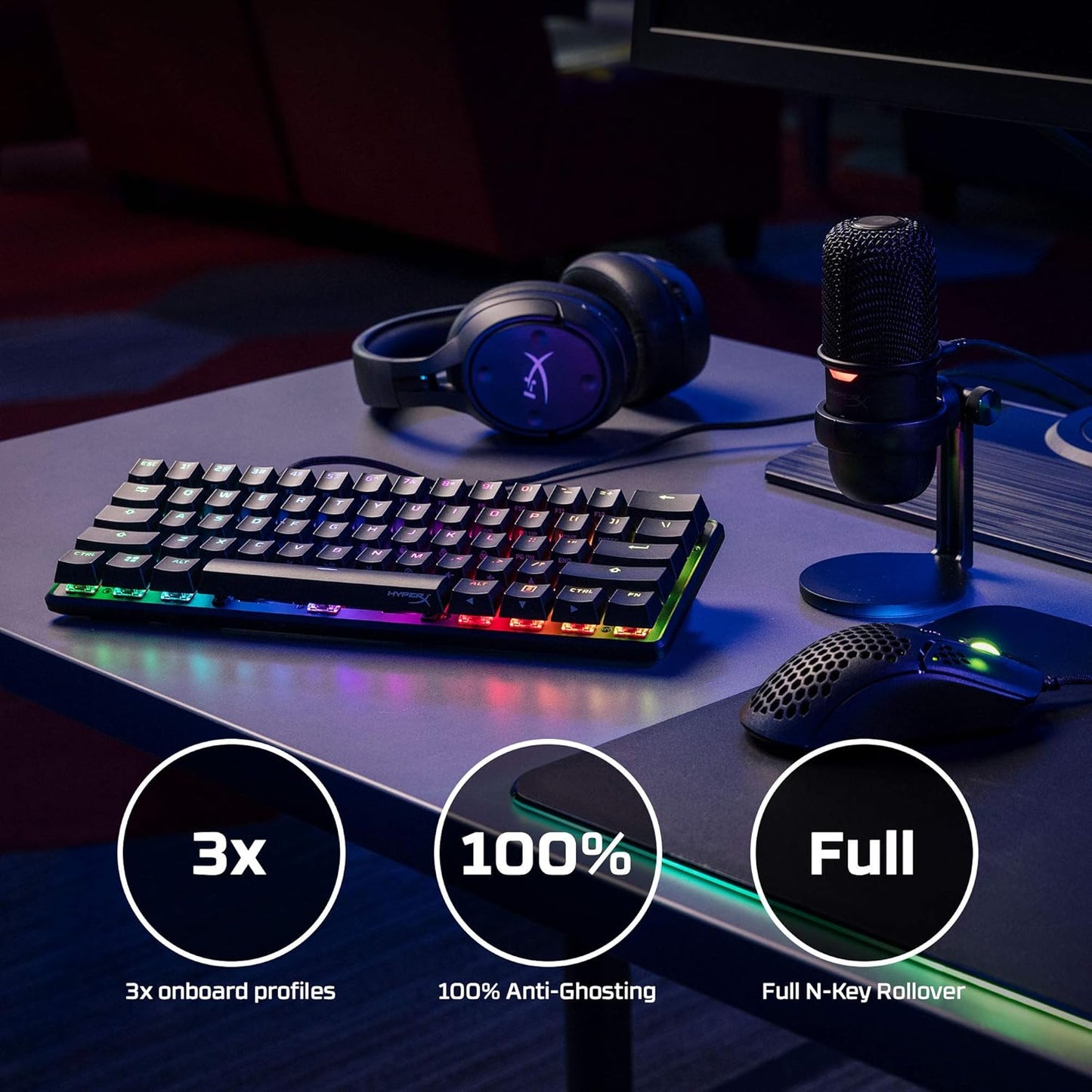 HyperX HKBO1S-RB-US/G Alloy Origins 60 Mechanical Gaming Keyboard