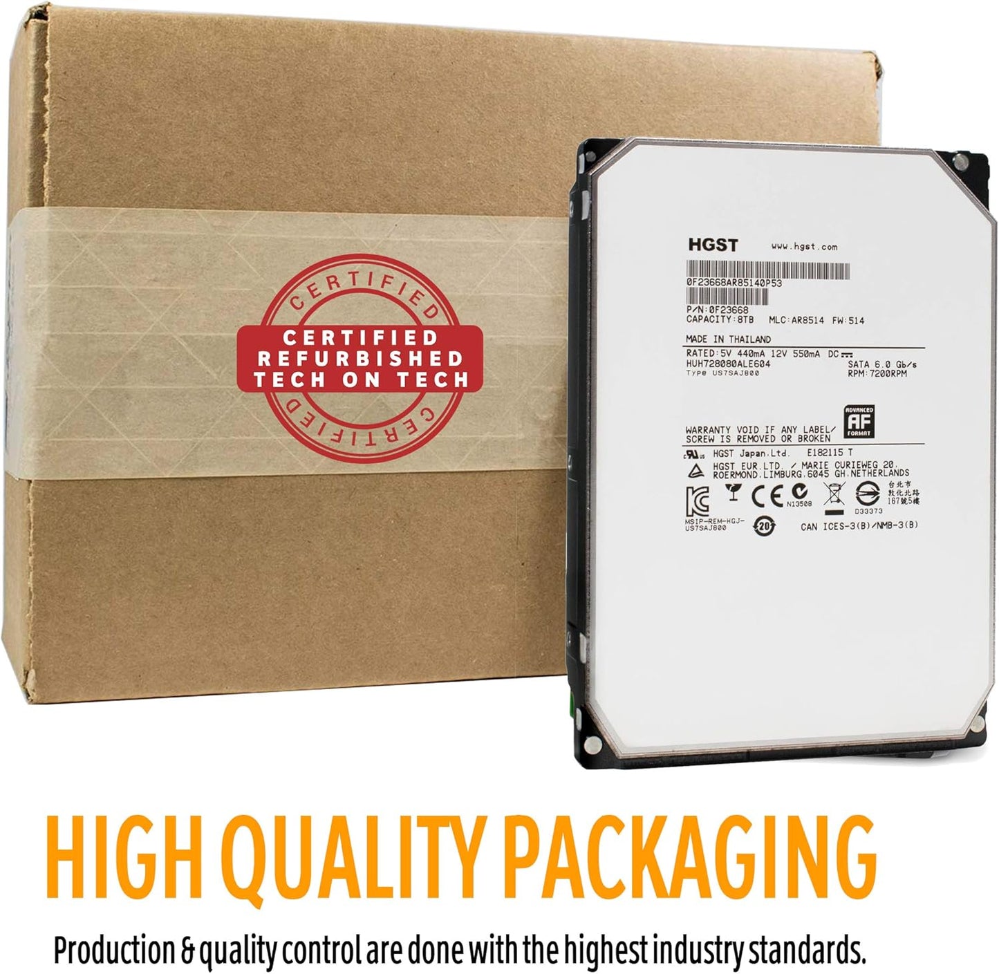 Western Digital HUH728080ALE604/CR 8TB Ultrastar He8 HDD (Renewed)