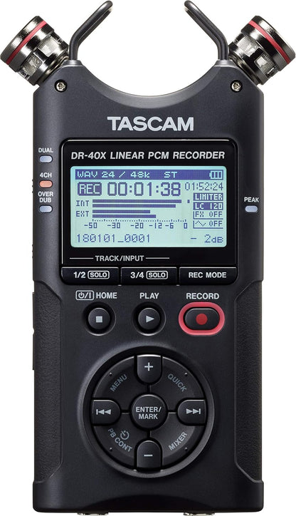 Tascam DR-40X Portable Four-Track Audio Recorder