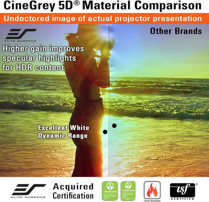 Elite Screens RM-135HW-CINEGREY5D 135-inch 8K/4K ALR Projector Screen
