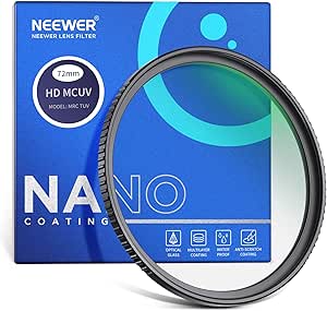NEEWER 10101409 72mm UV Protection Camera Lens Filter