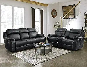 Lexicon 194840173038 Odeum Black Reclining Living Room Set