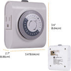 GE 66404 - 24-Hour Mechanical Outlet Timer, 3-Pack