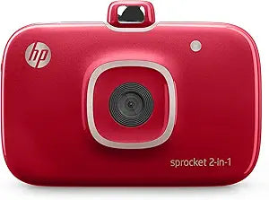 HP Sprocket 2-in-1 Portable Photo Printer - Instant Camera, Renewed