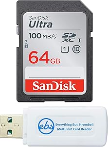 SanDisk 64G_SD_Ultra_R6BLK SD Ultra Card Bundle for Canon EOS Rebel T5