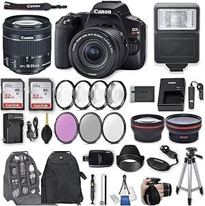 Canon EOS Rebel SL3 DSLR Kit - 18-55mm Lens, 2x32GB, Flash (Renewed)