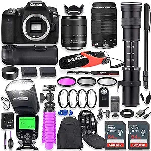 Canon 90D DSLR Camera Kit 18-135mm Lens Bundle