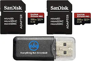 SanDisk SDSDQXCZ-256G-GN6MA 256GB Extreme Pro MicroSD Card 2-Pack