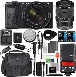 Sony a6600 Mirrorless Camera 18-135mm Lens Pro Bundle