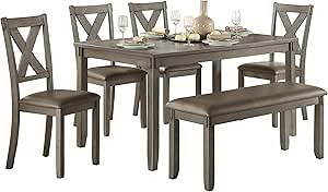 Lexicon 194840114291 Brielle 6-Piece Wood Dinette Set