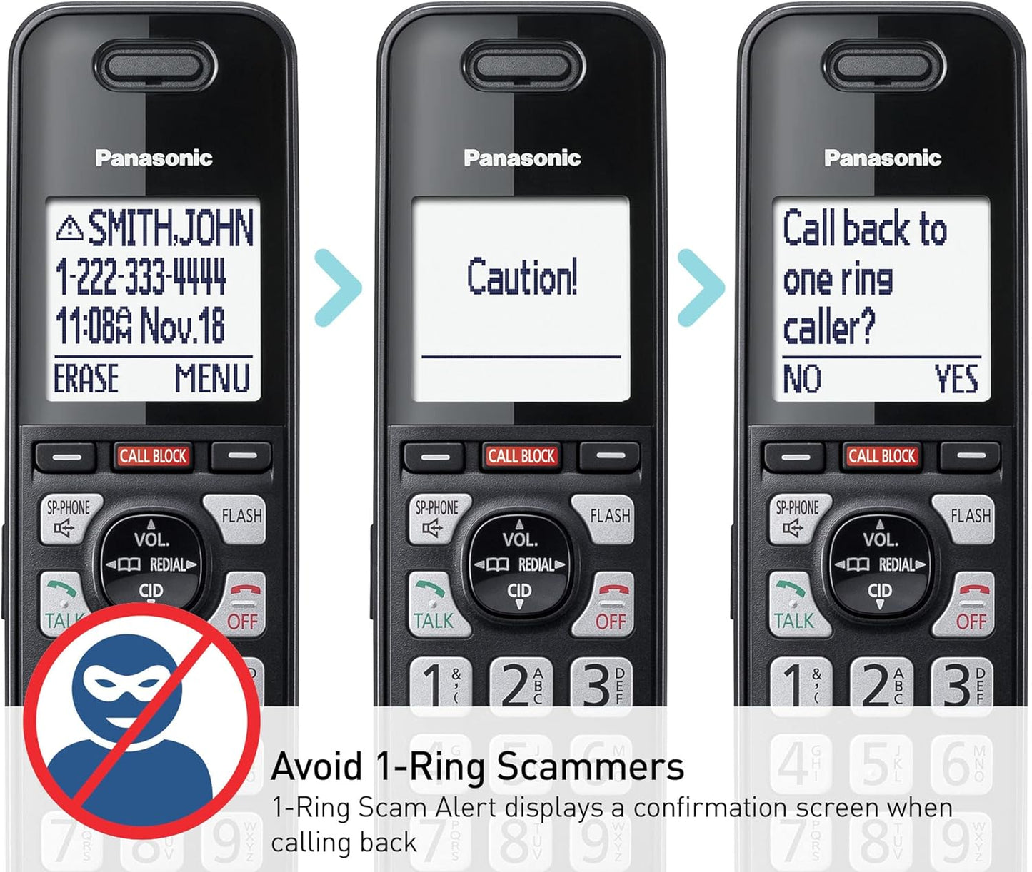 Panasonic KX-TGF944B Cordless Phone 4 Handsets