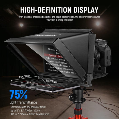 Neewer 10099289 14" Teleprompter iPad Tablet Smartphone