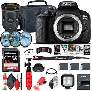 Canon 1894C001AA EOS 800D DSLR Camera with 24-70mm Lens (Renewed)